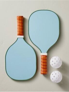 Hearth & Hand Light Blue Pickel Ball Paddle/Ball W/Storage Bag 5 Piece Set - NWT